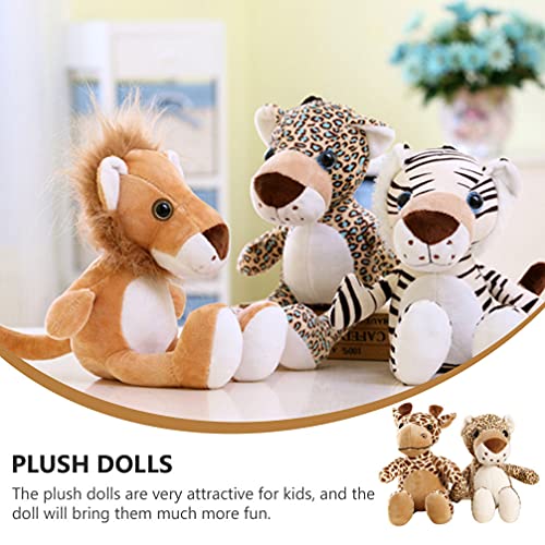 TOYANDONA 4Pcs Set Brinquedo Macio Animais Do Safari Dos Animais Da Selva de Pelúcia Girafa de Pelúc