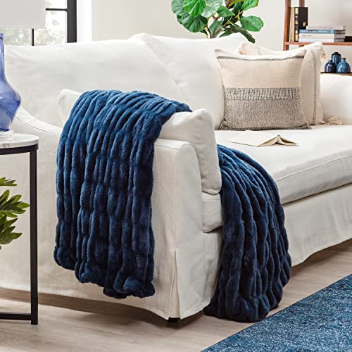 Chanasya Ruched Faux Fur Mink Throw Blanket #TOP7