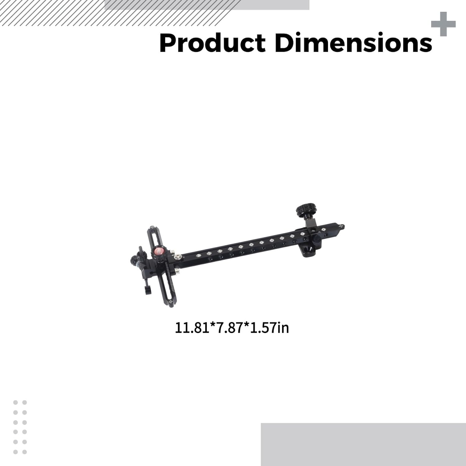 T Shape Archery Sight For Recurve Bows, 9 In Target Sight With Optical Pin, Quick Adjustment, 9.2 Oz Aluminum Alloy