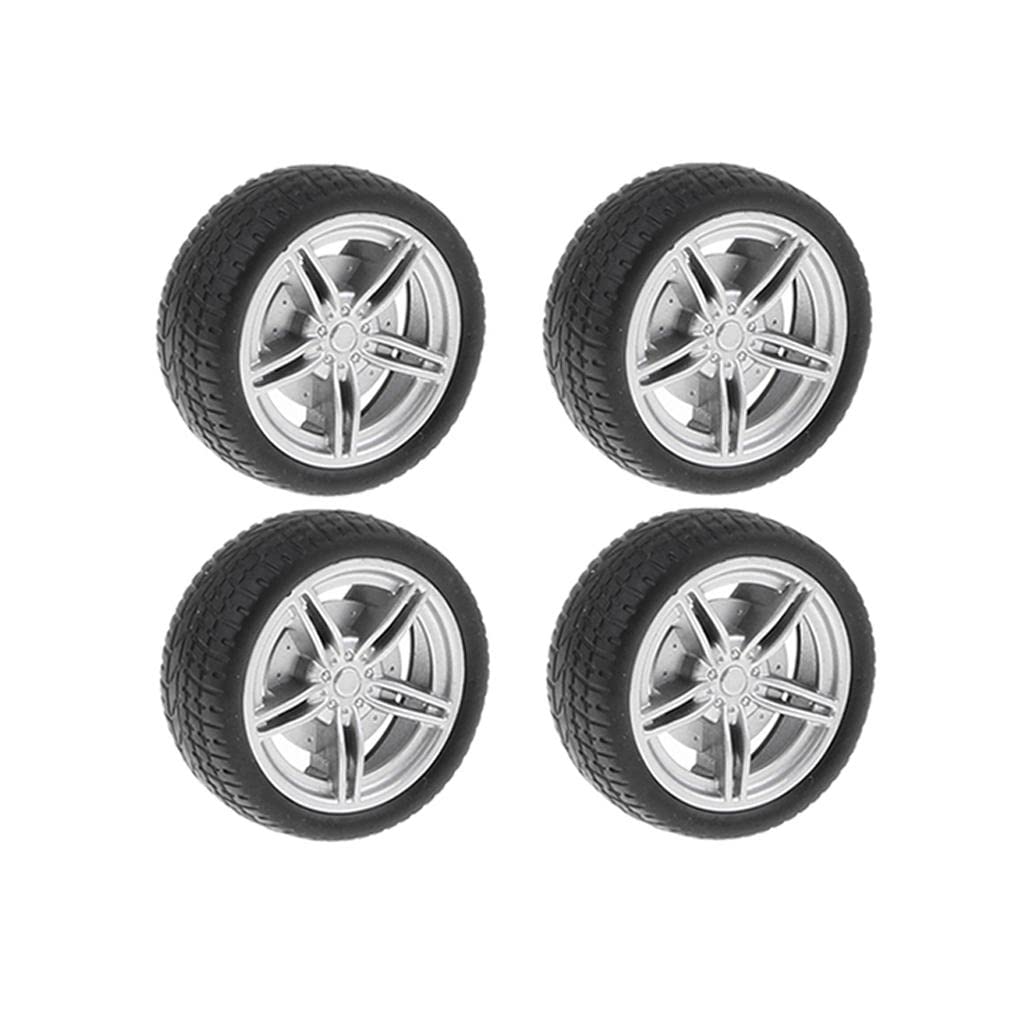 Merishopp 60 Pieces 30mm 5-Spoke Wheel Rim & Rubber Tyres for RC Racing Car DIY Accs|Toys & Hobbies | Radio Control & Control Line | RC Model Vehicle Parts & Accs | Chassis, Drivetrain & Wheels-image-8