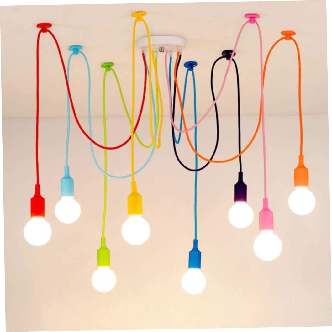 Pendant Light - E27 Multicolor DIY Ceiling Chandelier with Adjustable Cable