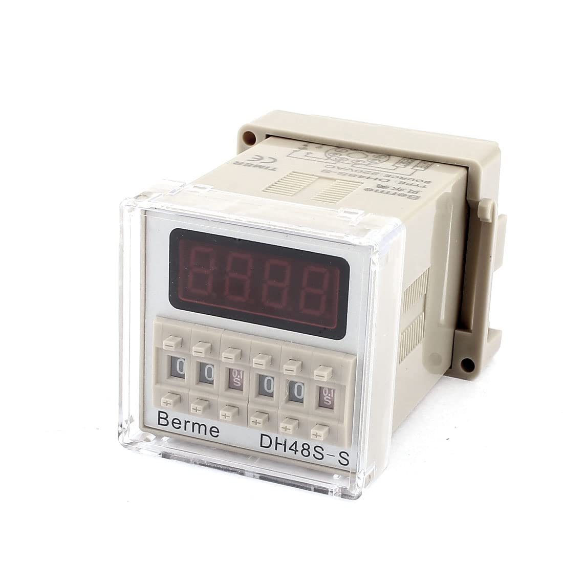 Zhwtisnpe One Color Ac 220V 0.1S-99H Digital Display Timer Double Time Delay Relay Dh48s-S