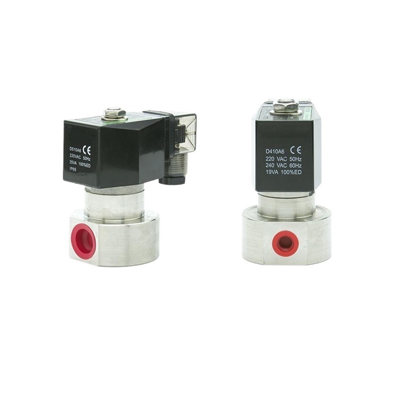 Électrovanne haute pression 24V DC 1/4 en inox 304 normalement fermée pour fluides industriels