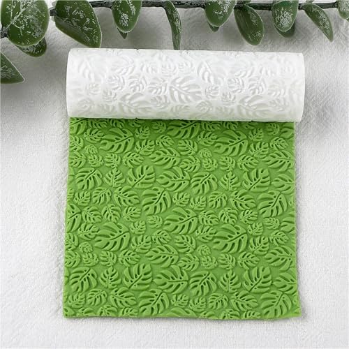 Rouleau texture argile polymère motif Monstera pour bricolage