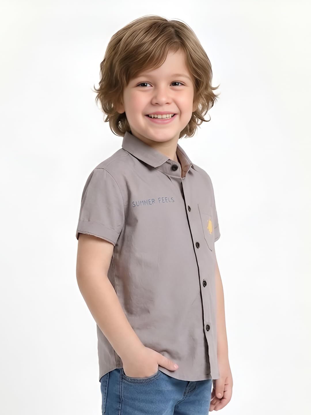 POLKA TOTS Cotton Full Sleeves Checked Shirt with Attached Printed T Shirt - Blue - 18-24m 3