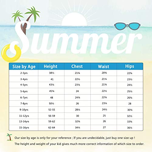 Big Girls Long Sleeve Rash Guard Swimsuits Unicorn One Piece Bathing Suit Kids Upf 50+ Sun Protection Swim Shirts Light Blue Size 10-12 #TOP6