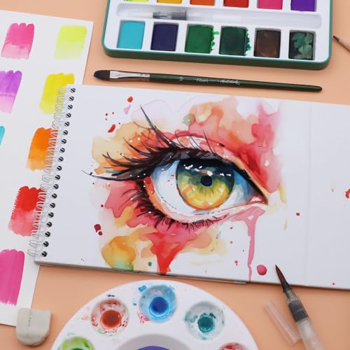 image for Mont Marte Watercolor Set Full Pan Signature 13pc in Tin, Vibrant, Mul