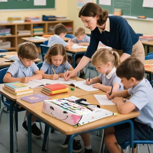 Bolsa para libros con diseño de vaca blanca para la escuela, biblioteca y viajes diarios 2