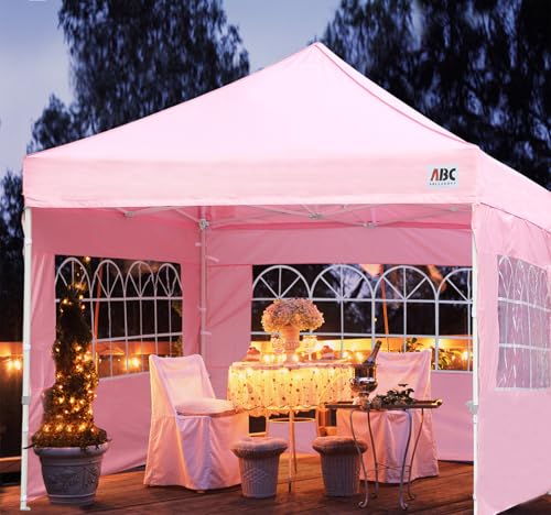 Image of ABCCANOPY Pop up Canopy Tent with Elegant Church Window 10X10,Pink