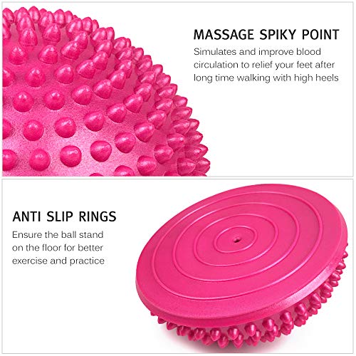 Bola de ioga, Andoer Bola de massagem inflável para ioga nos pés 16 CM cápsulas de equilíbrio de mas
