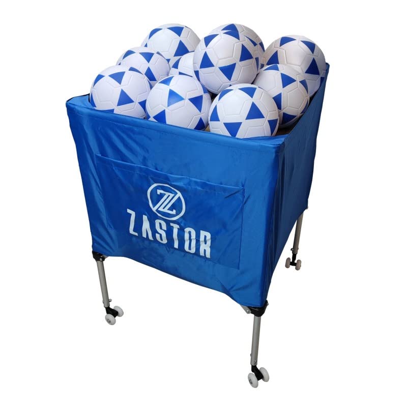 ORKA Carro Porta Balones Plegable Azul Zastor | Capacidad para 20-22 balones