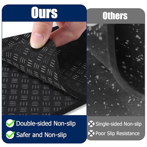 TOBWOLF 6PCS Treadmill Mat Pads, 4" x 4" x 0.2" Double-sided Non-slip Exercise Equipment Mat for Floor Protection, High Density Silicone Anti Vibration Pad for Treadmill, Walking Pad, Exercise Bike - Image 5