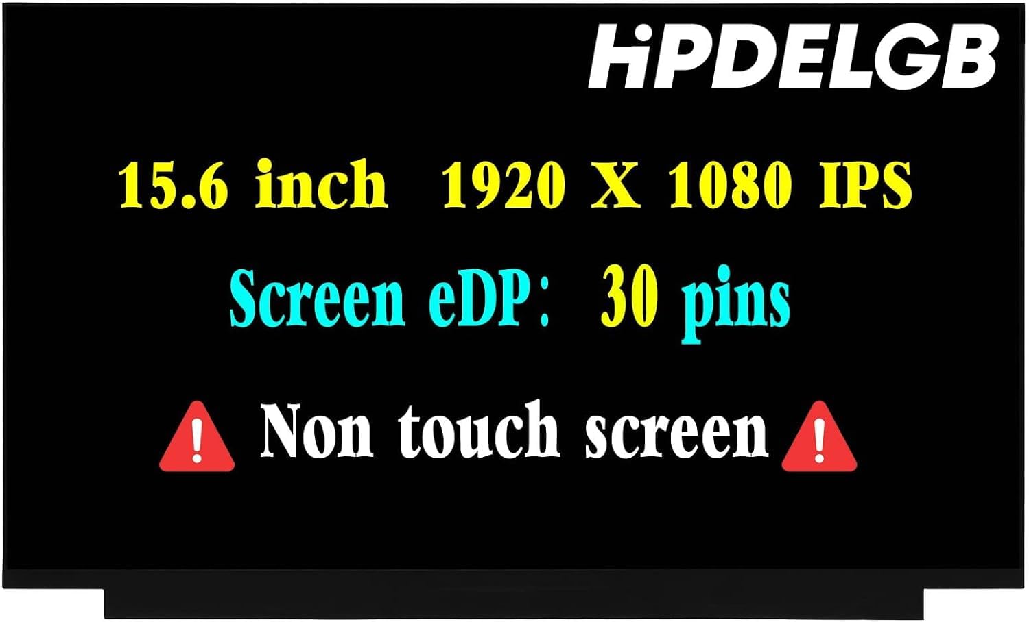 Schermo LCD 15.6" Visiodirect Compatibile Con HP 824516-001 - Risoluzione Full HD 1920x1080, 30 Pin, Retroilluminazione LED, Connettore A Destra