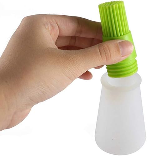 Miniatura 7 de AKOAK 4 piezas de cepillo de botella de aceite de barbacoa de fondo plano de silicona respetuosa con el medio ambiente, cepillo de pastelería,