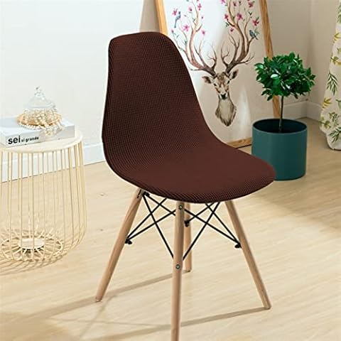 Telusu Stretchable Chair Covers For Dining Room 1/2/4/6 Pack Non-slip Kitchen Dining Room Chair Covers Modern Curved Back Leisure Shell Chair Seat Slipcovers Furniture Protector Cover