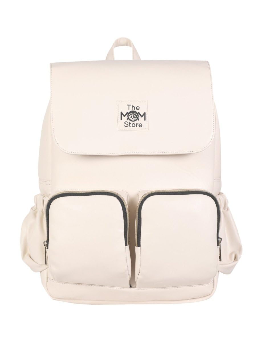 The Mom Store Diaper Bag | For Travelling Mothers | High-Density PU Material | Waterproof Lining | Multiple Pockets | Tin Foiled Lined Pockets | Maximum Volume-image-16