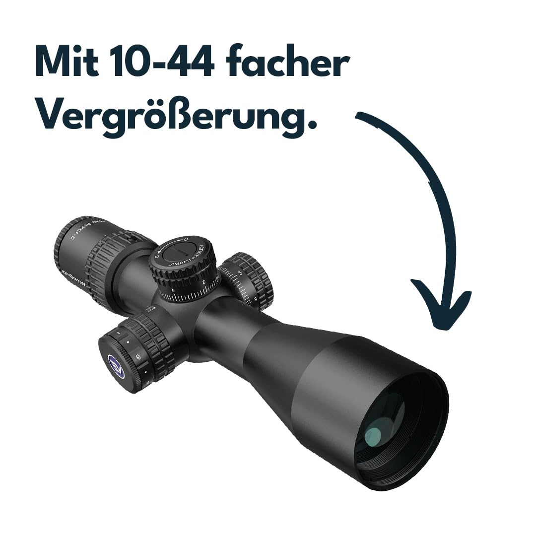 Vector Optics SCOM-41 Veyron 10x44 SFP - Cannocchiale per sport, airsoft e caccia, fucile ad aria compressa, mirino bersaglio, cannocchiale per fucile, scopa rifle