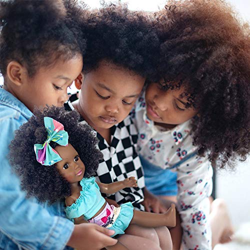 Schwarze Puppen Mode afrikanische Mädchenpuppen Spielen Puppe 14 Zoll für Kinder – Bild 5