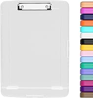 Vista 15 de Hongri Portapapeles con Almacenamiento con Soporte para Bolígrafo, Carpeta Portapapeles de Enfermería de Apertura Lateral de 8.5 x 11 Pulgadas