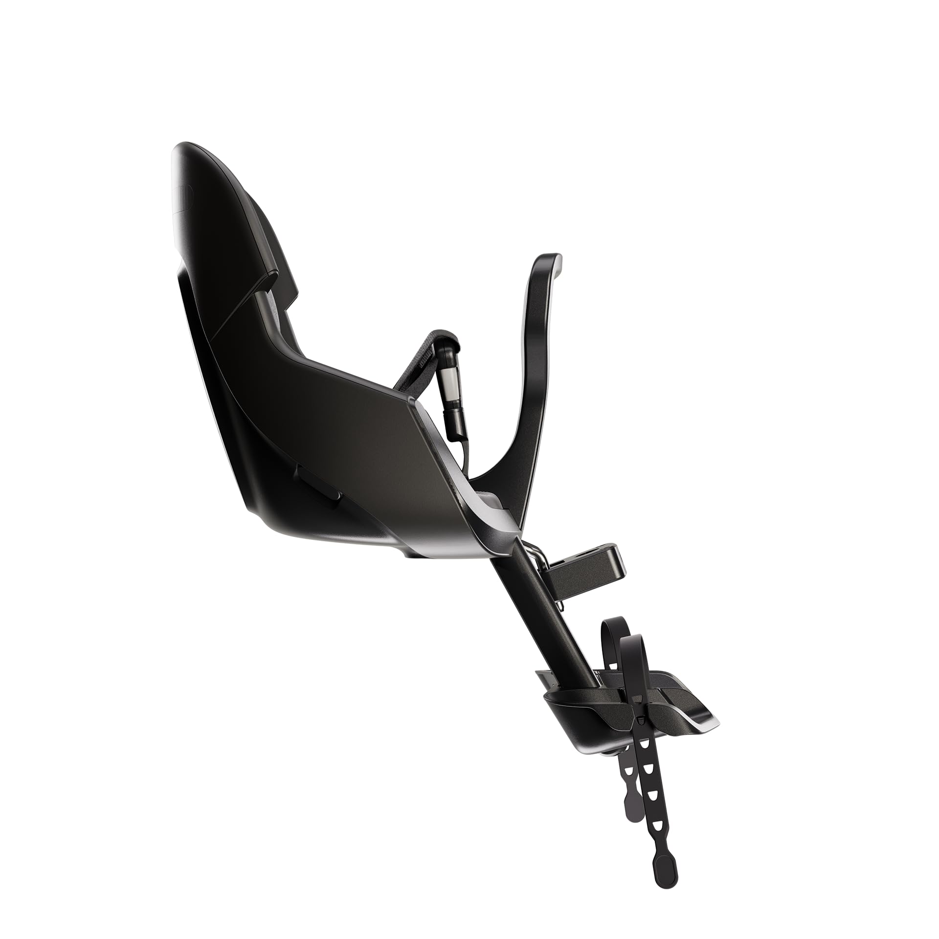 Vorderrad-Babysitz Bobike Evolve Mini mit Wrap-Around-Design, Steuerrohr-Montagesystem, verstellbaren Fußstützen und ultimativer Sicherheit