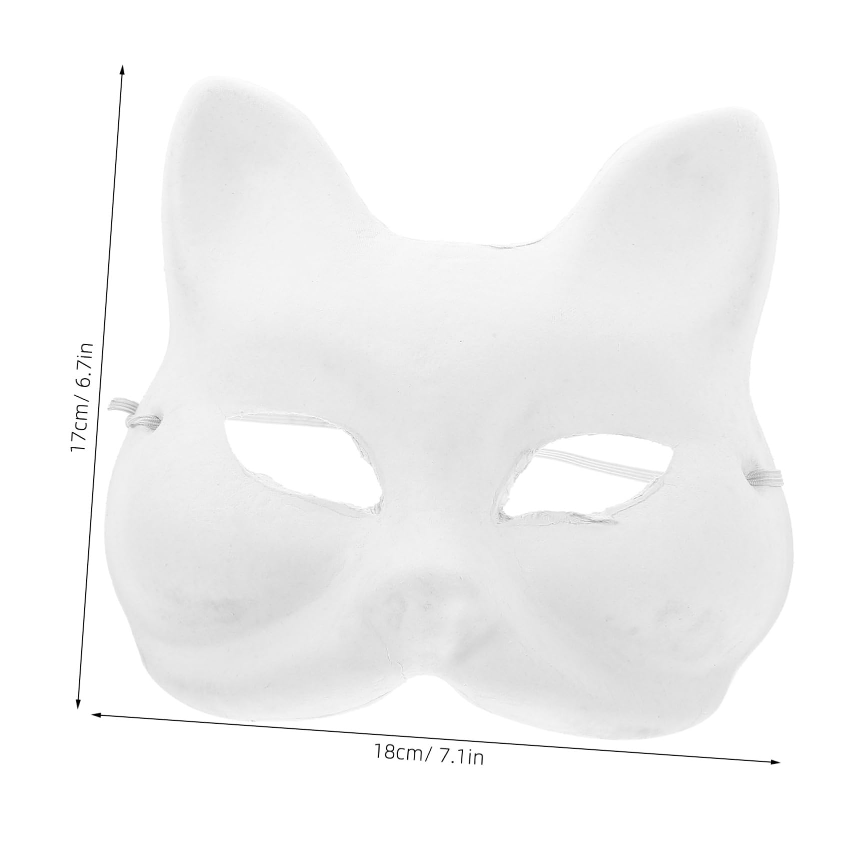 SUPVOX Unfinished Fox Mask Painting Toy DIY Masquerade Mask Boys and Art Festive Paper Crafts