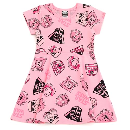 STAR WARS Girls French Terry Skater Dress Toddler to Big Kid Sizes (2T - 14-16)