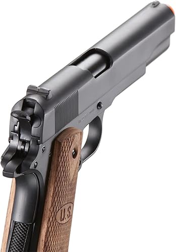 Miniatura 7 de Double Bell M1911 Pistola de aire comprimido de gas verde con agarre de madera (color negro)