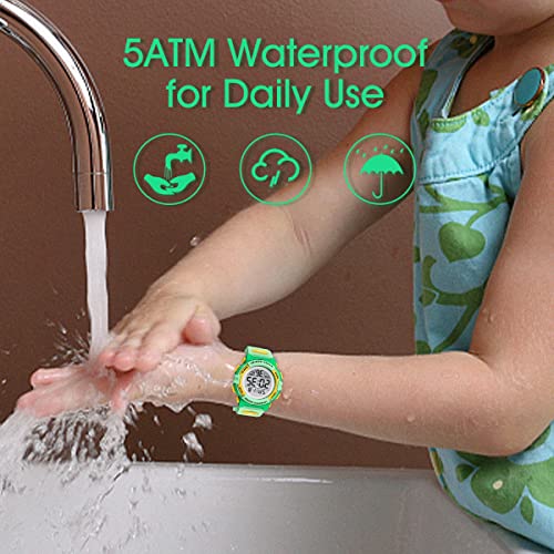 Image of Kids Watch,Boys Watch for 3-15 Year Old Boys,Digital Sport Outdoor Multifunctional Chronograph LED 50 M Waterproof Alarm Calendar Analog Watch for Children with Silicone Band,Kids Gift