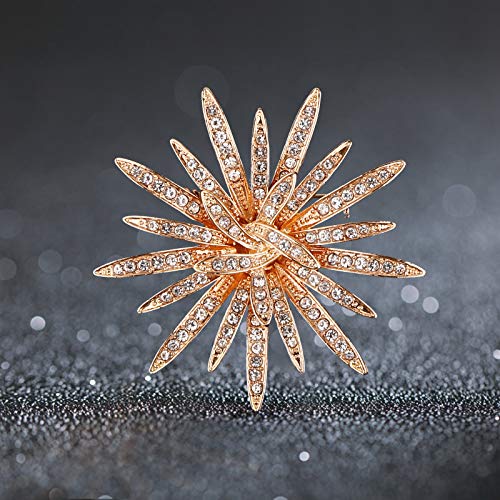 Image of Pearl Diamond Brooch Pins for Dress Sweater Scarf, Wedding Party Decoration Birthday Christmas Gift