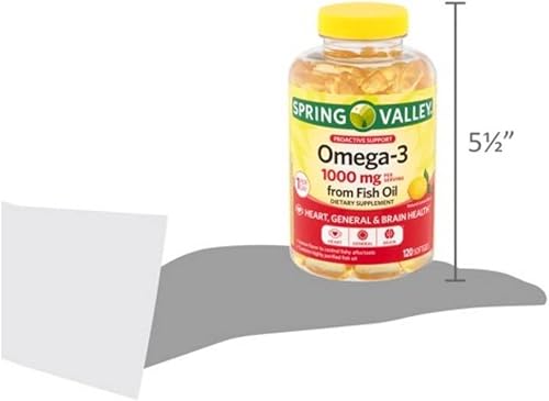 Miniatura 4 de STS Home Spring Valley Omega-3 de aceite de pescado 1000 mg imán de nevera de 120 unidades