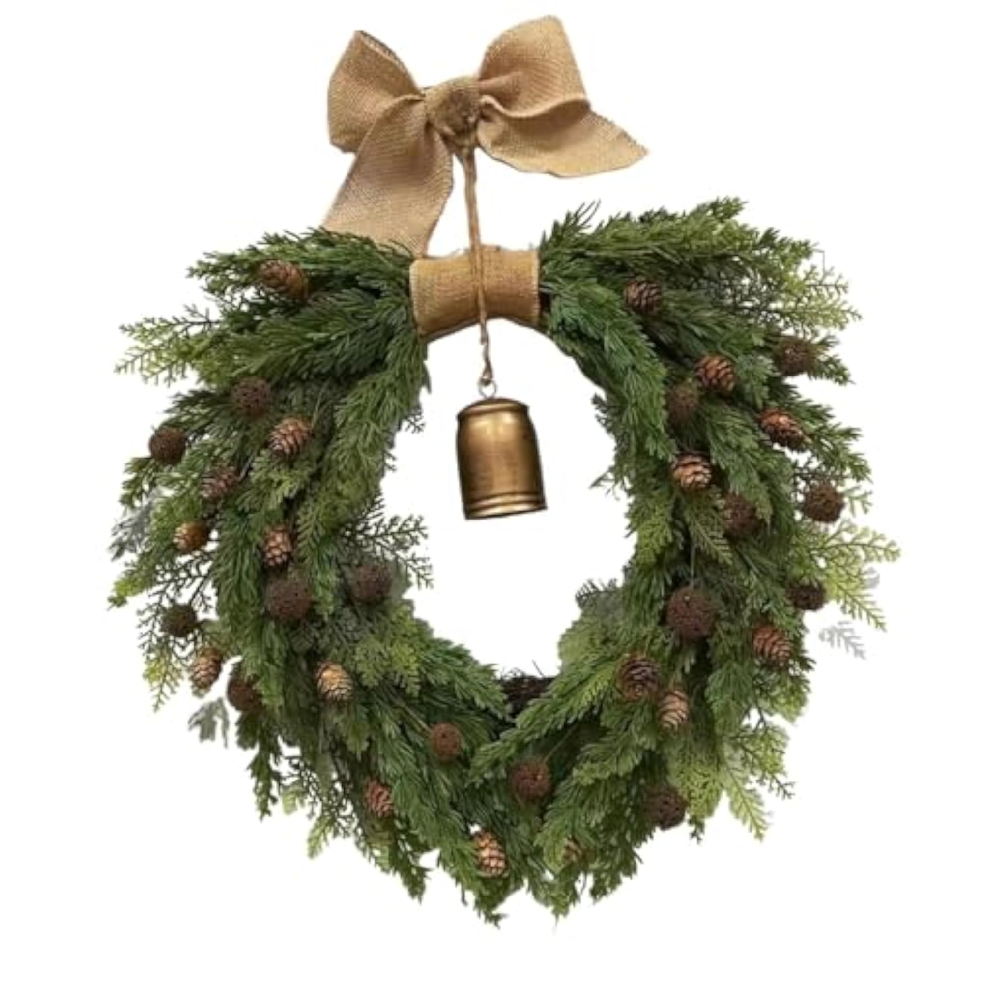 Artificial Wreath for Front Door, Decorative Bohemian Style
