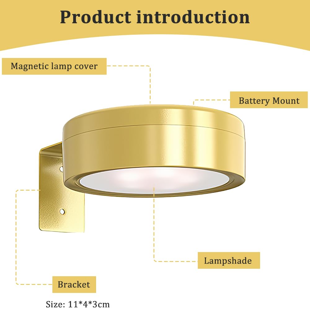 KBIBCK 2PCS Picture Lights for Wall,Wireless Picture Light, Magnetic Wall Light with Remote& 3 Color Temps - Image 2