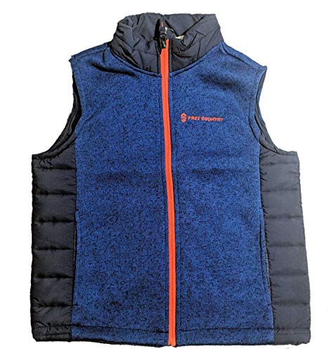 Free Country Boys' Youth Hybrid Vest (Electric Blue, Large (14/16))