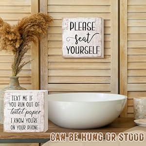 Jetec2piecesfarmhousebathroomsignsdecorwoodenboxsignfunnybathroomwallartrusticbathroomwoodplaquepleaseseatyourselfbathroomdecorforhomebathroomrestroomyellow Urban Country Home Decor Jetec 2 pieces farmhouse bathroom signs decor wooden box sign funny bathroom wall art rustic bathroom wood plaque please seat yourself bathroom decor for home bathroom restroomyellow urban country home decor