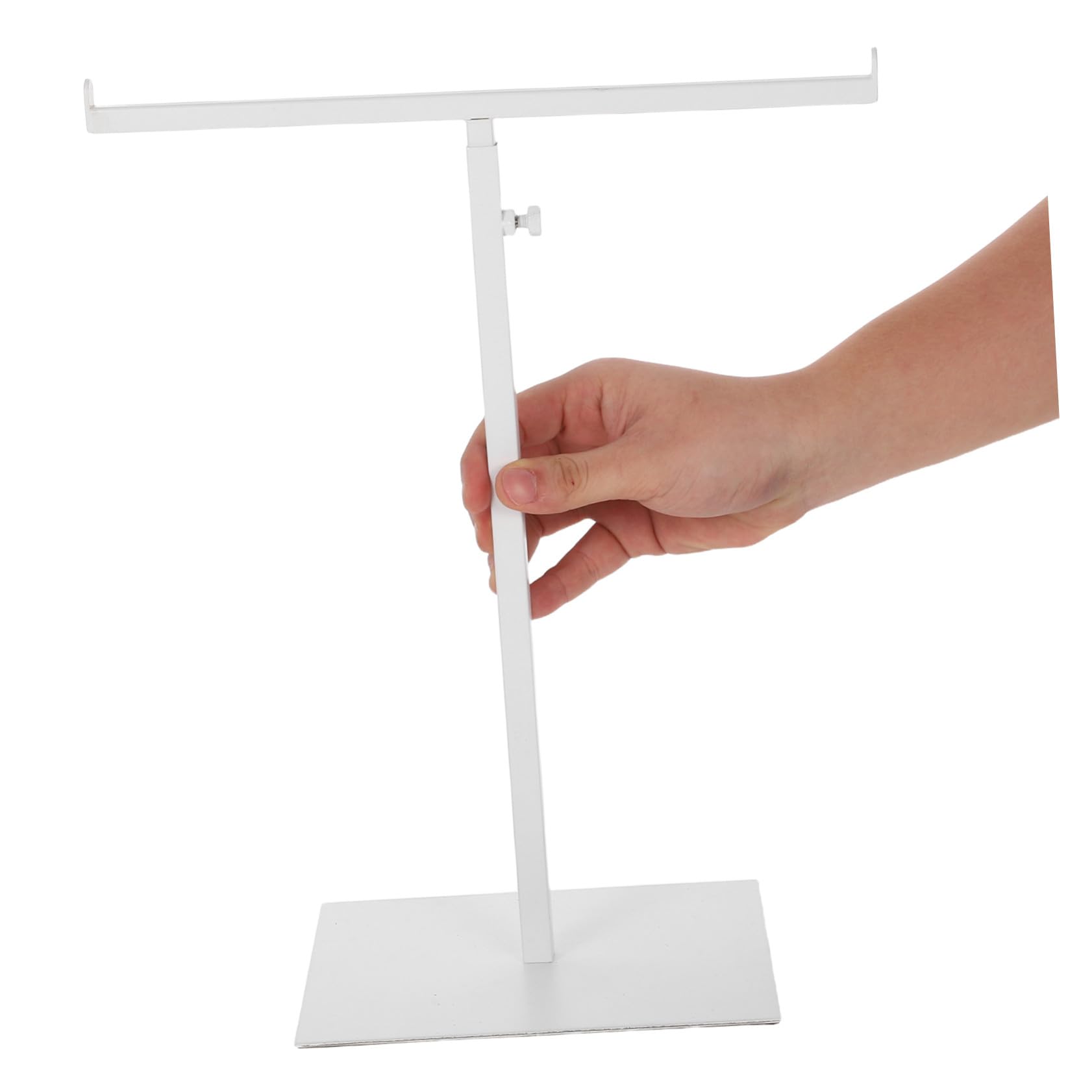 NOLITOY Expositor Resistente o Blanco Ajustable Inoxidable Bolsos Acero Soporte Ligero Organizar para Mochilas , Adecuado Armario o Baño