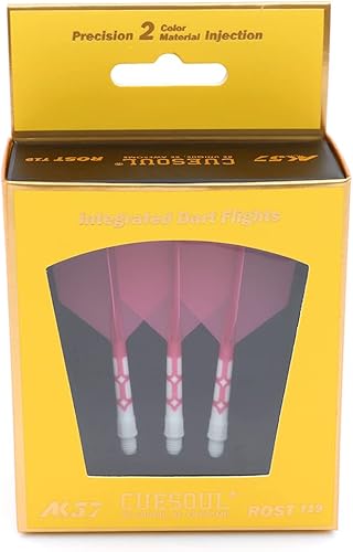 Miniatura 5 de CUESOUL ROST T19 - Eje de dardos integrado y vuelos de 1.102 in con forma de ala grande, di adiós a la caída del vuelo de dardos