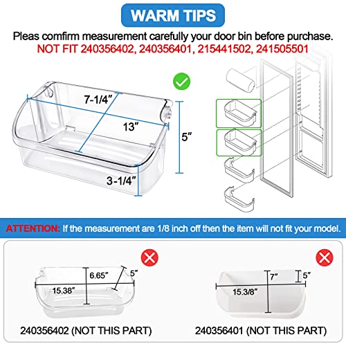 Upgraded 240324502 Refrigerator Door Bin Shelf Replacement For Frigidaire Kenmore Electrolux Refrigerator Door Bin Parts Ps429767, Ap2549806, Lfss2312Te0, Lfss2312Tf0, With Fridge Soda Can Organizer #TOP3