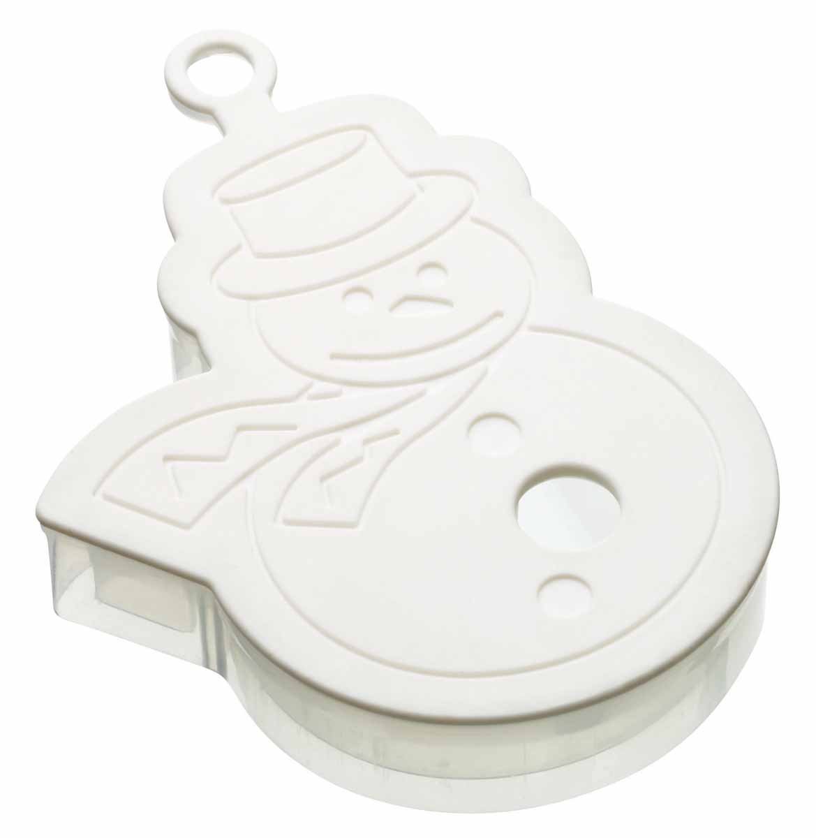 Kitchencraft Blue Kitchen Craft Let's Make Christmas Snowman Three Dimensional Cookie Cutter, Silicone