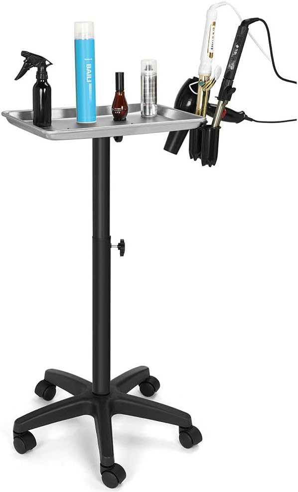 Kaleurrier Beauty Hair Salon Spa Equipment Rolling Trolley Cart Mobile Tool Storage Tray Instrument Stand : Beauty & Personal Care