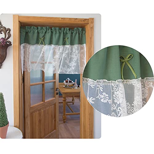 Cortina corta para ventana con diseño botánico ideal para dar frescura a tu restaurante u oficina 5