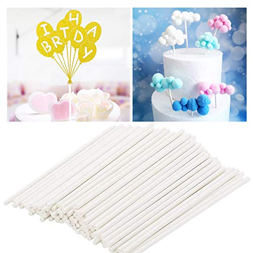 400 Pcs 6 Inch White Lollipop Sticks,Cake Pop Sticks,Paper Treat Sticks Sucker Stick For Cake Toppers,Cake Pops,Candy,Chocolate,Cookie(3.5Mm Dia) #TOP5