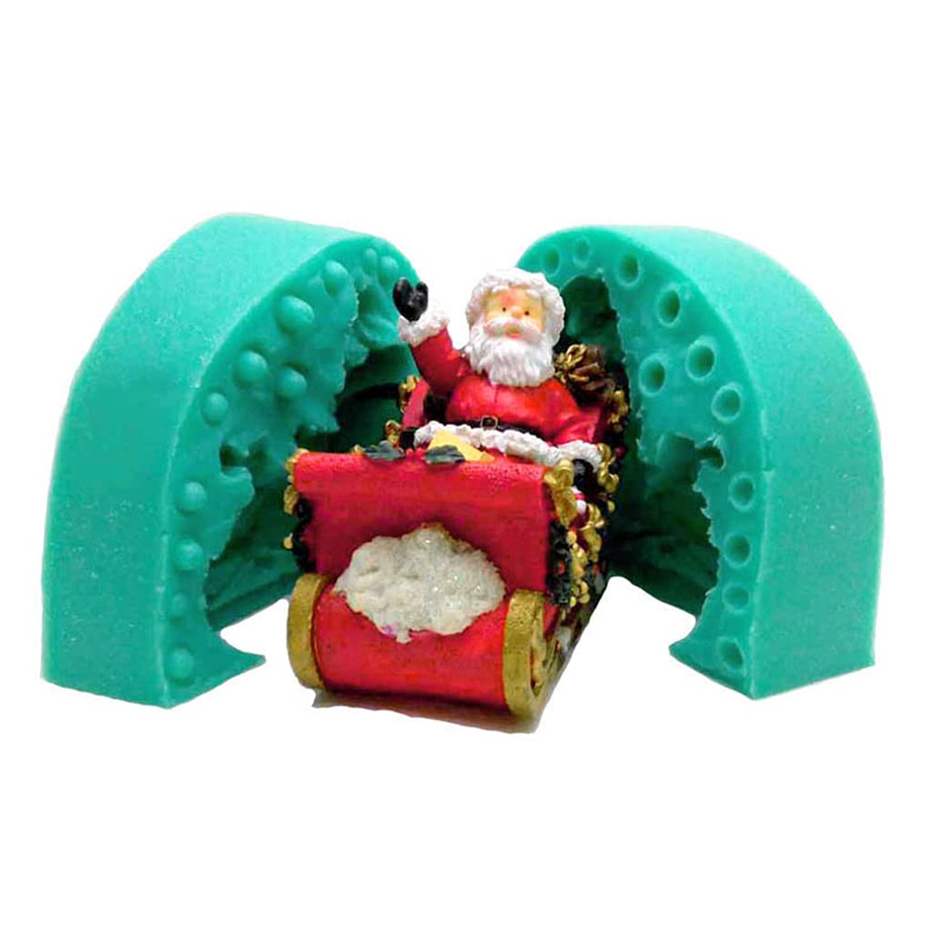 antianzhizhuang Christmas Silicone Candle Mould Santa 3D Soap Mold Candle Gypsum Mold Chocolate Molds For Home Decor