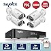Produktbild SANNCE 4CH 1080P PoE NVR mit 4 x 1080P ohne Überwachung Festplatte Überwachungsset Außen system Videoüberwachung IP HD DVR Überwachungskameras Nachtsicht bis zu 30 Meter DE