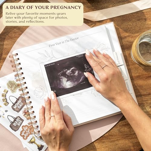 Legend Pregnancy Journal & Memory Book – Keepsake Journal for Documenting Pregnancy Memories & First Time Moms – Baby Planner for Pregnancy Tracking – Hardcover, 11.2”x9.3″ (Rose Gold)