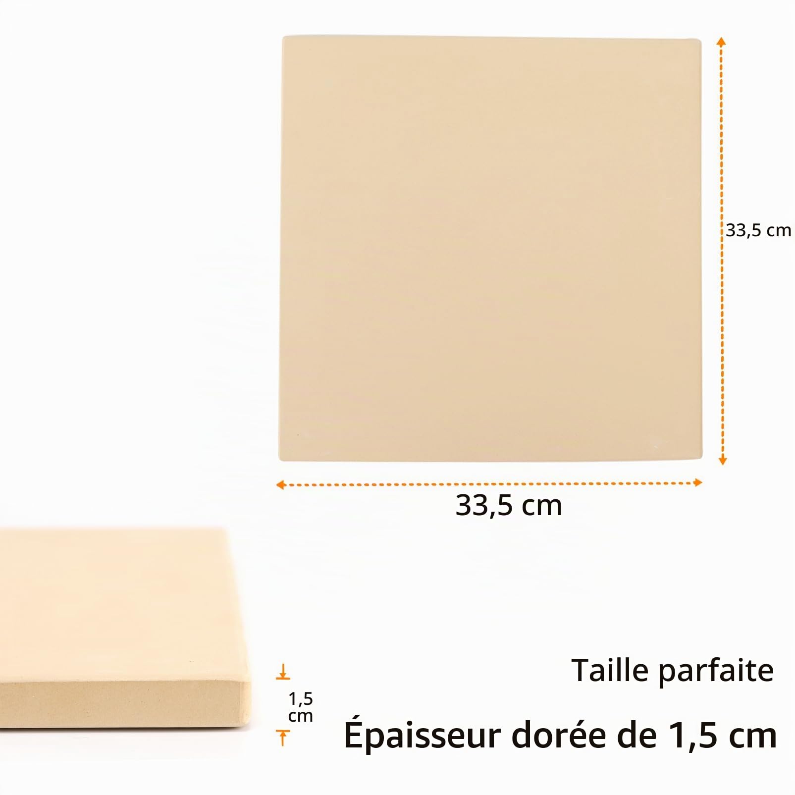 Pierre à pizza carrée de 33,5 cm pour four à pizza Ooni 12 Fyra Karu Koda Cordierite pour four à pizza Ooni 12 Fyra 12 Ooni Karu 12 Ooni Koda 12 Ooni Volt 12