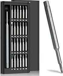 Kit Chave de Fenda de Precisão 24 em 1 com Estojo Magnético – Ferramentas Profissionais para Reparo de Celulares, Notebooks, Relógios e Eletrônicos em Geral