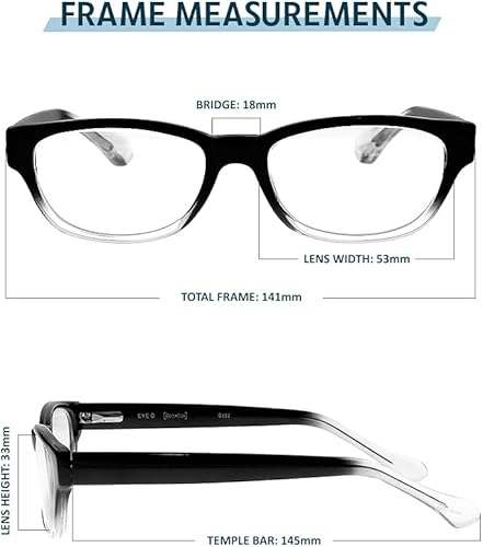 Miniatura 3 de Gafas de lectura de cristal real de calidad en elegante marco de acetato con una lectura Añadir +2.25