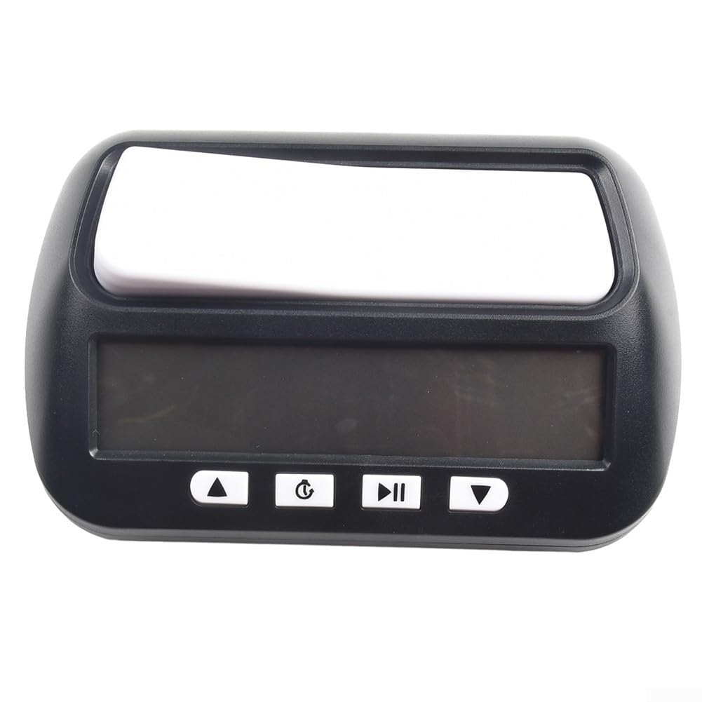Orologio digitale compatto per conto alla rovescia da tavolo, cronometro, timer per tornei, per scacchi e giochi da tavolo per 2 giocatori (nero)
