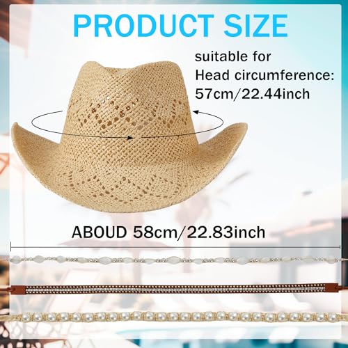 Sombrero vaquero ajustable con bandas intercambiables miniatura 2
