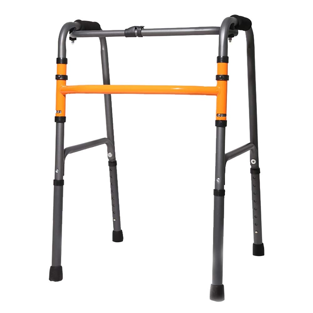 Andador para Adultos Y Minusválidos, Plegable Y Ligero, Conteras Antideslizantes, Aluminio Resistente, Sin Ruedas